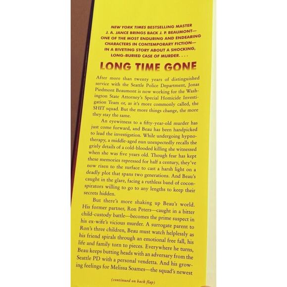 A Long Time Gone Cold Case Investigation Crime Thriller Mystery Book J A Jance - Picture 6 of 6
